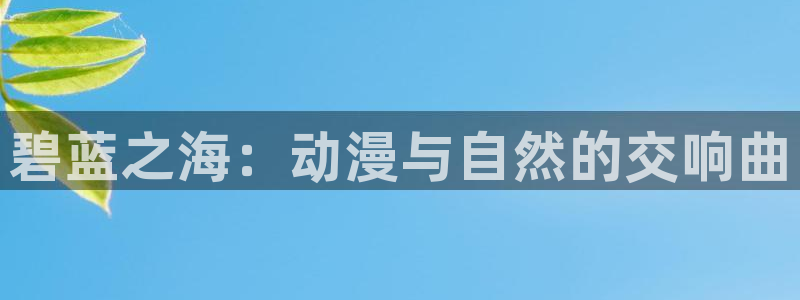 omofun自签：碧蓝之海：动漫与自然的交响曲